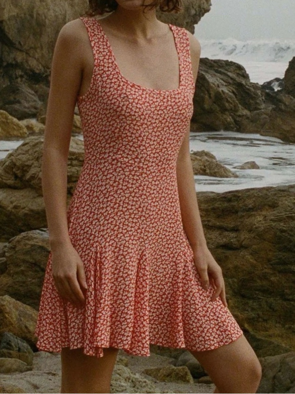 DÔEN Porto Dress in Orange Hillside Bloom Size XS